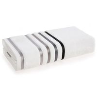 Toalla Baño 500 gr Algodón 70x140 cm Blanco/Gris