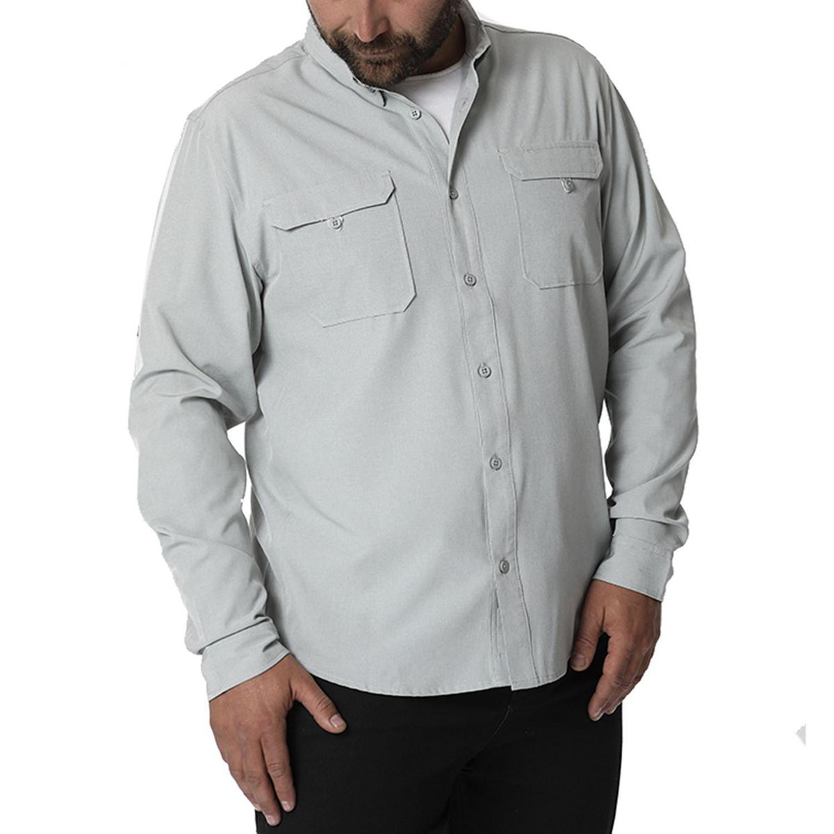 ORYX - Camisa con Protección UV Hombre Serengueti Gris Talla XG