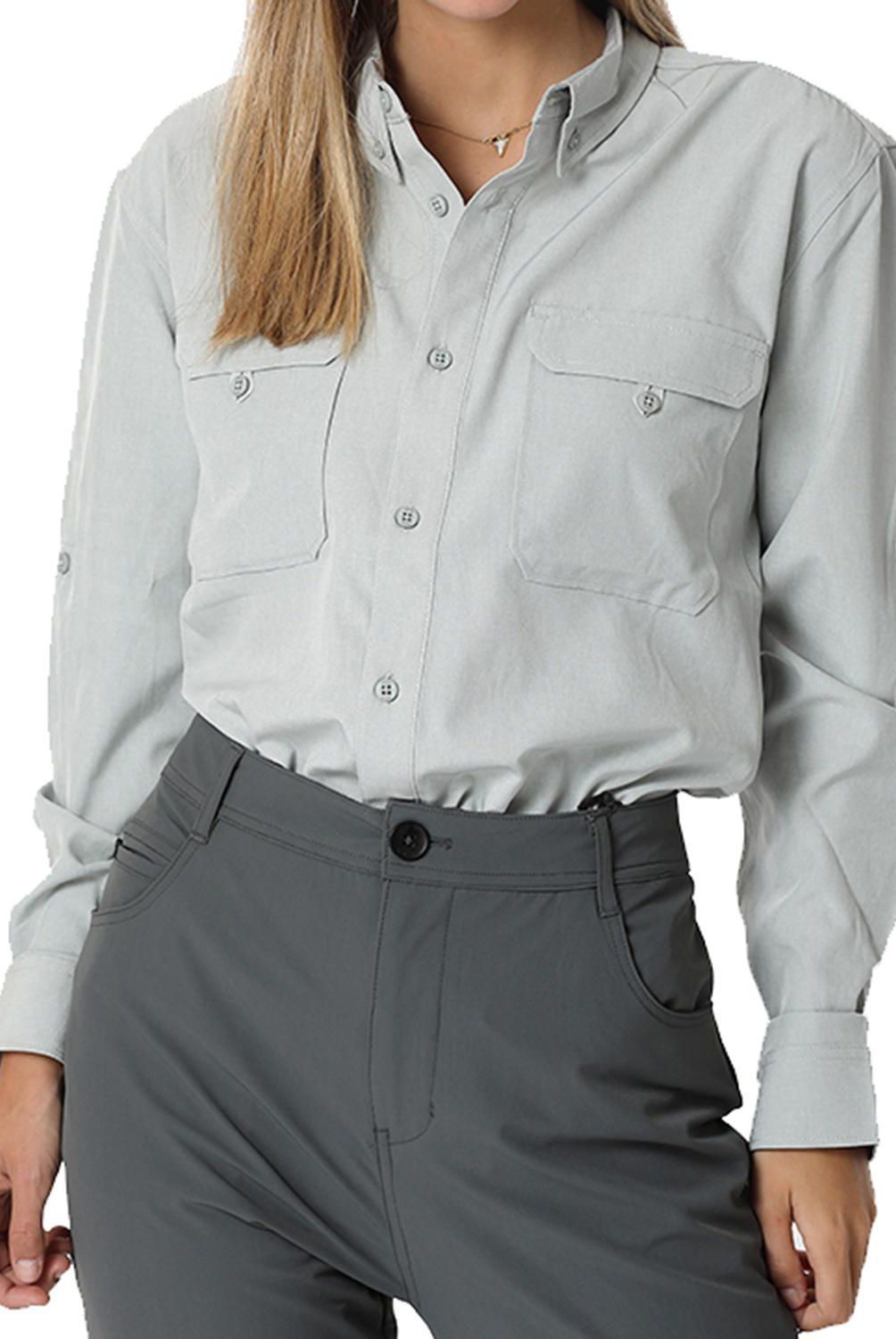 ORYX - Camisa con Protección UV Mujer Serengueti Gris Talla M