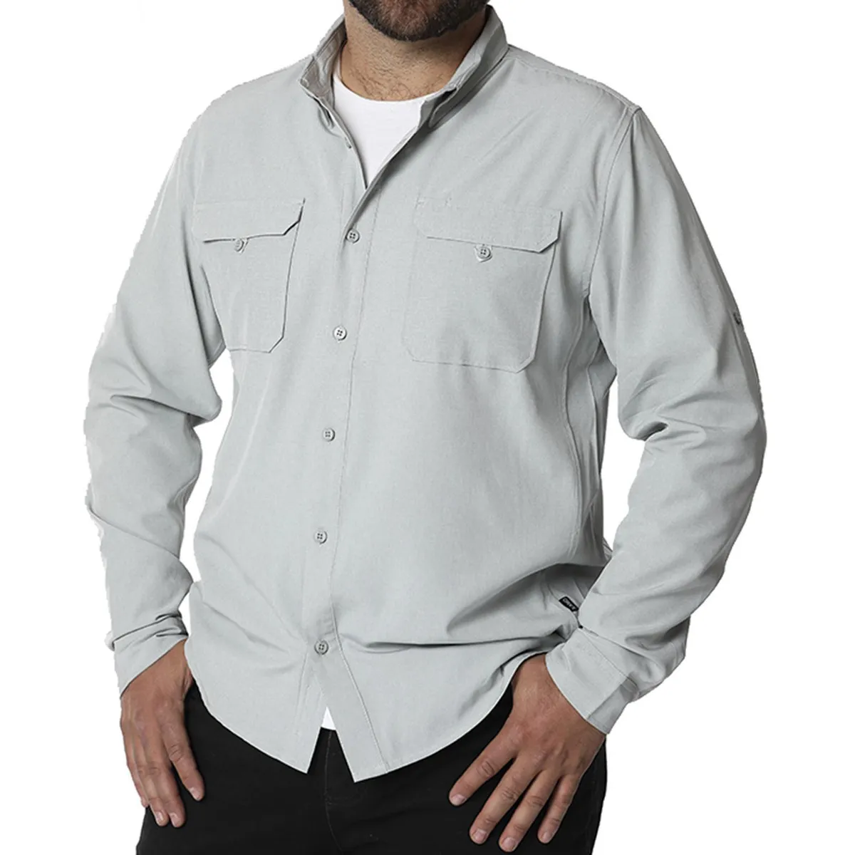 ORYX - Camisa con Protección UV Hombre Serengueti Gris Talla L