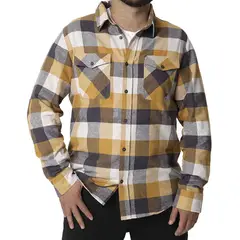 ORYX - Camisa Franela Hombre Yoho Mostaza Talla S