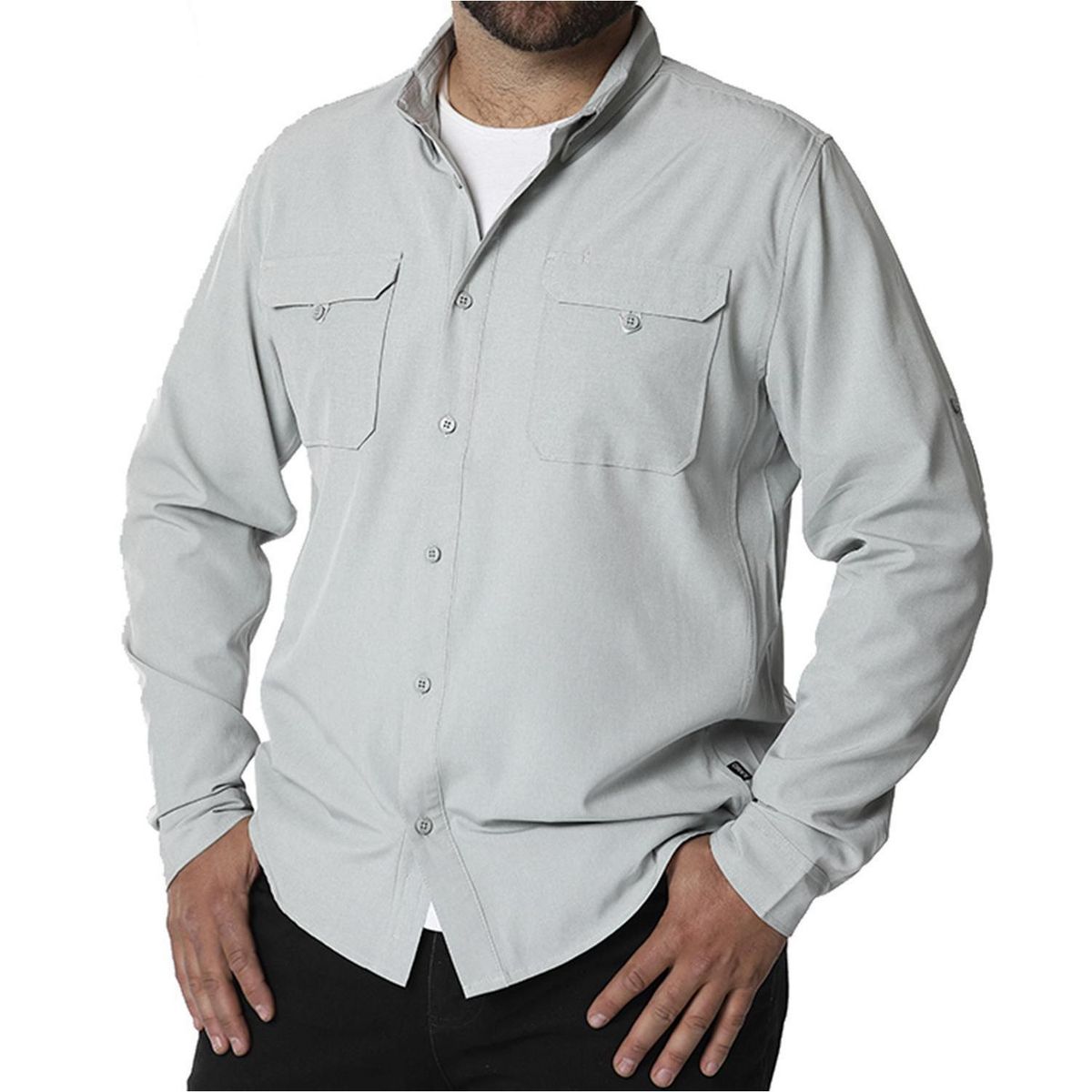 ORYX - Camisa con Protección UV Hombre Serengueti Gris Talla S