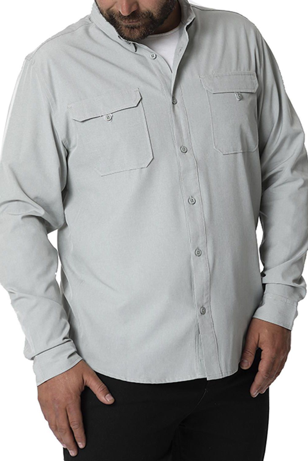 ORYX - Camisa con Protección UV Hombre Serengueti Gris Talla S