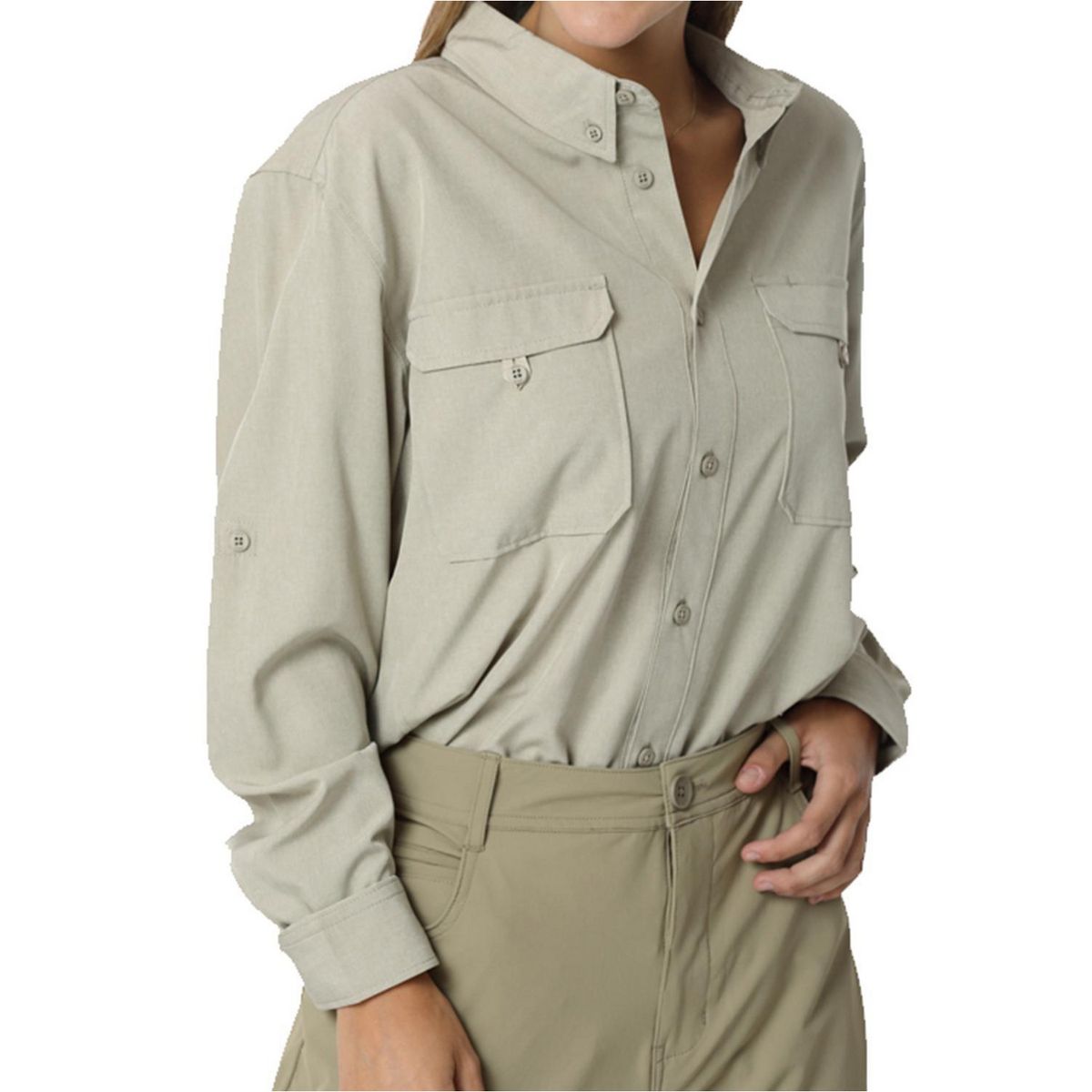 ORYX - Camisa con Protección UV Mujer Serengueti Beige Talla L