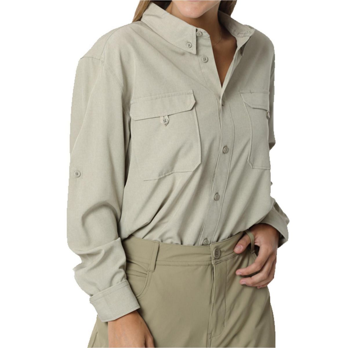 ORYX - Camisa con Protección UV Mujer Serengueti Beige Talla S