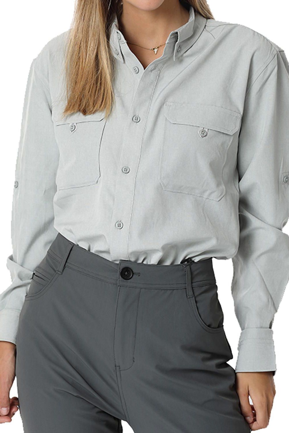 ORYX - Camisa con Protección UV Mujer Serengueti Gris Talla XL