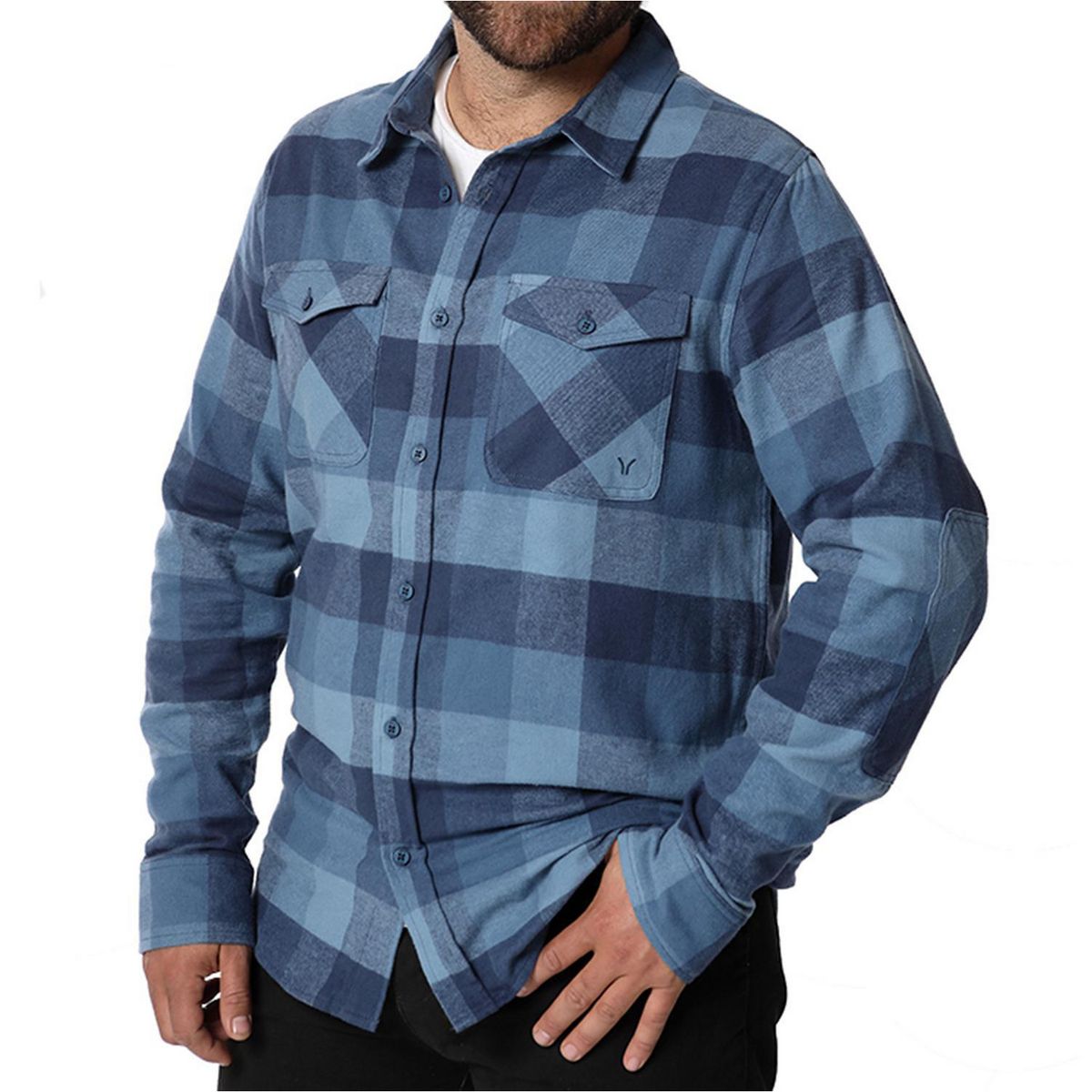 ORYX - Camisa Franela Hombre Yoho Azul Talla L