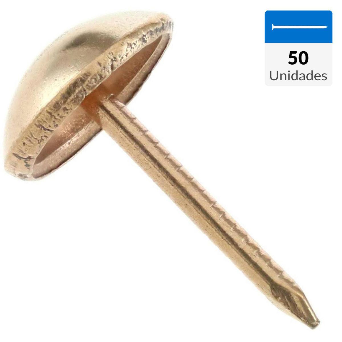 Clavo tapicero 9 mm 50 unidades bronce, marca FACTA - Foto Principal
