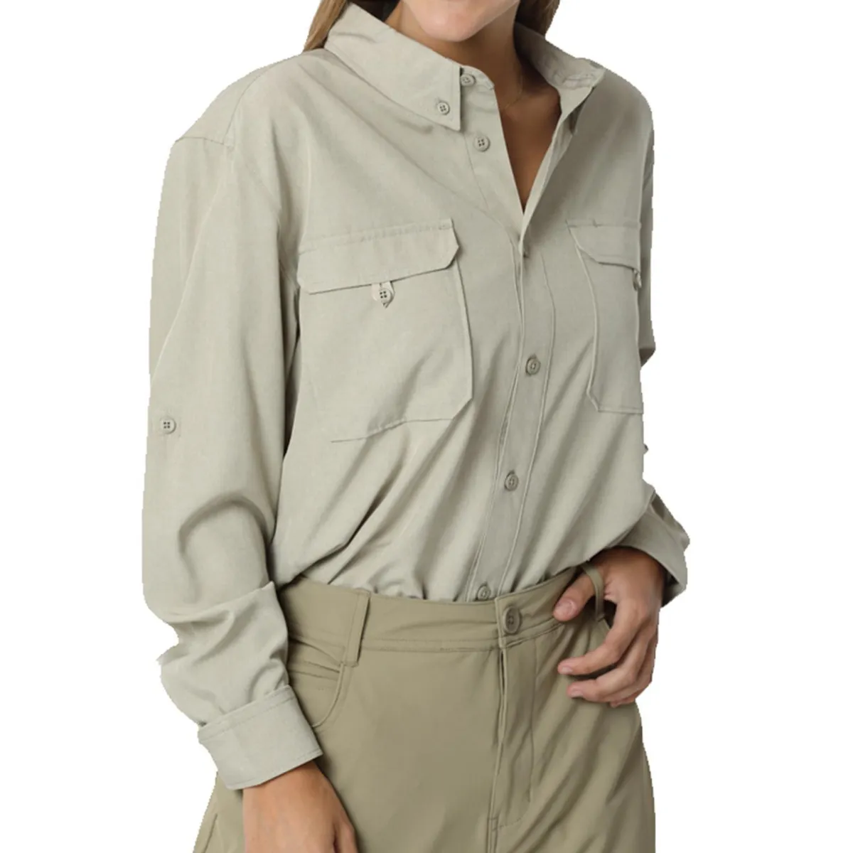 ORYX - Camisa con Protección UV Mujer Serengueti Beige Talla XS