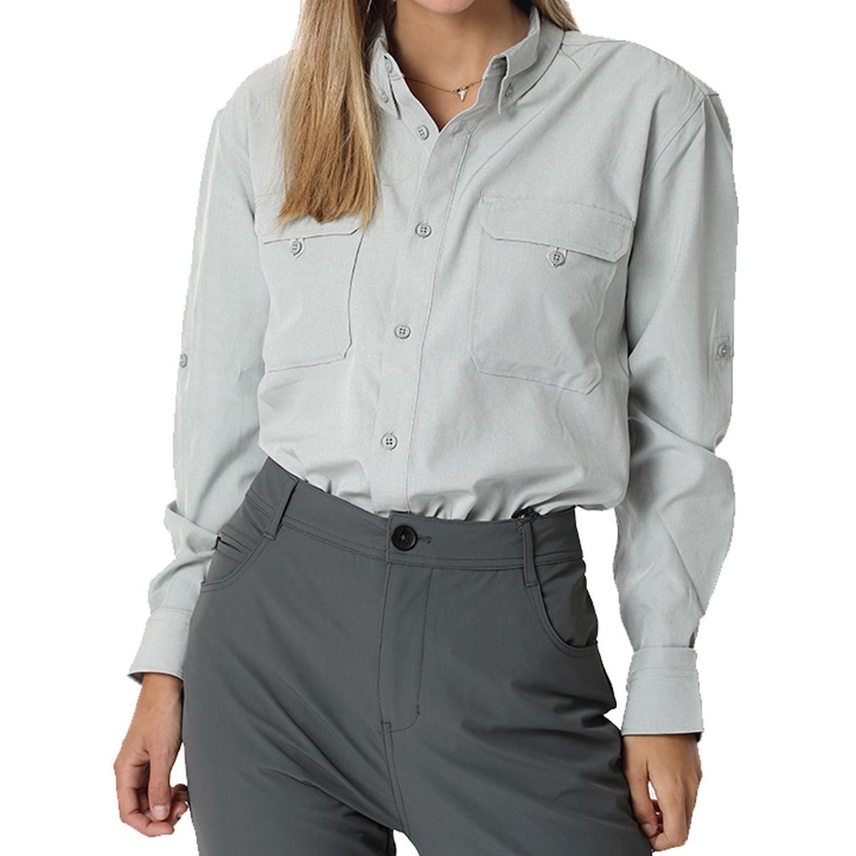 Camisa con Protección UV Mujer Serengueti Gris Talla XS, marca ORYX - Foto Principal