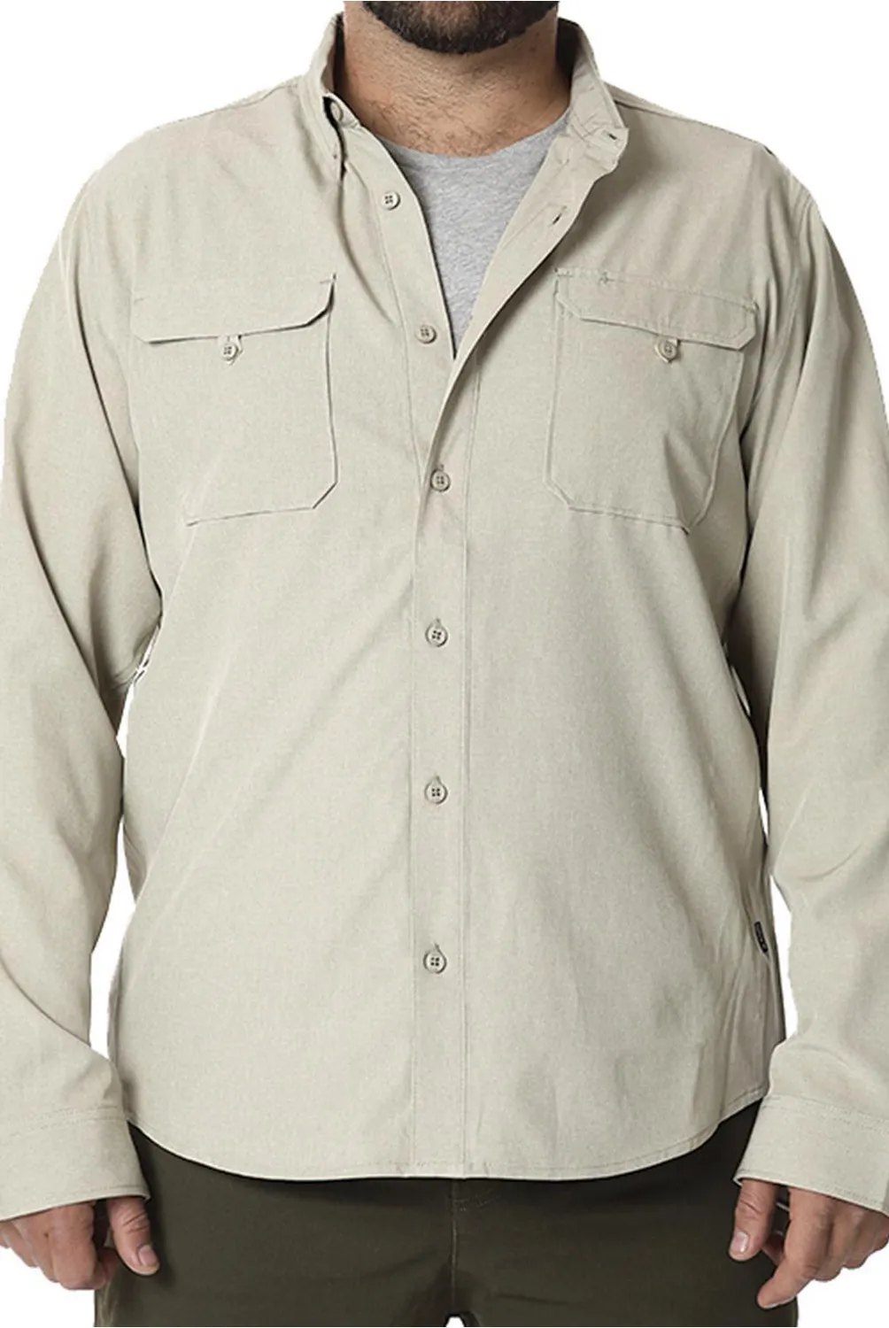ORYX - Camisa con Protección UV Hombre Serengueti Beige Talla S