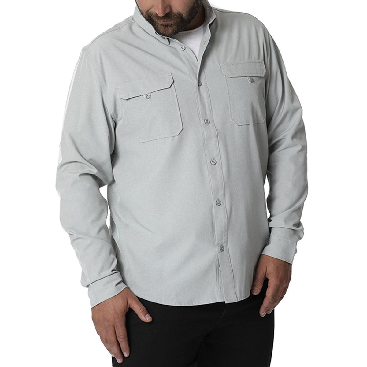 ORYX - Camisa con Protección UV Hombre Serengueti Gris Talla XL