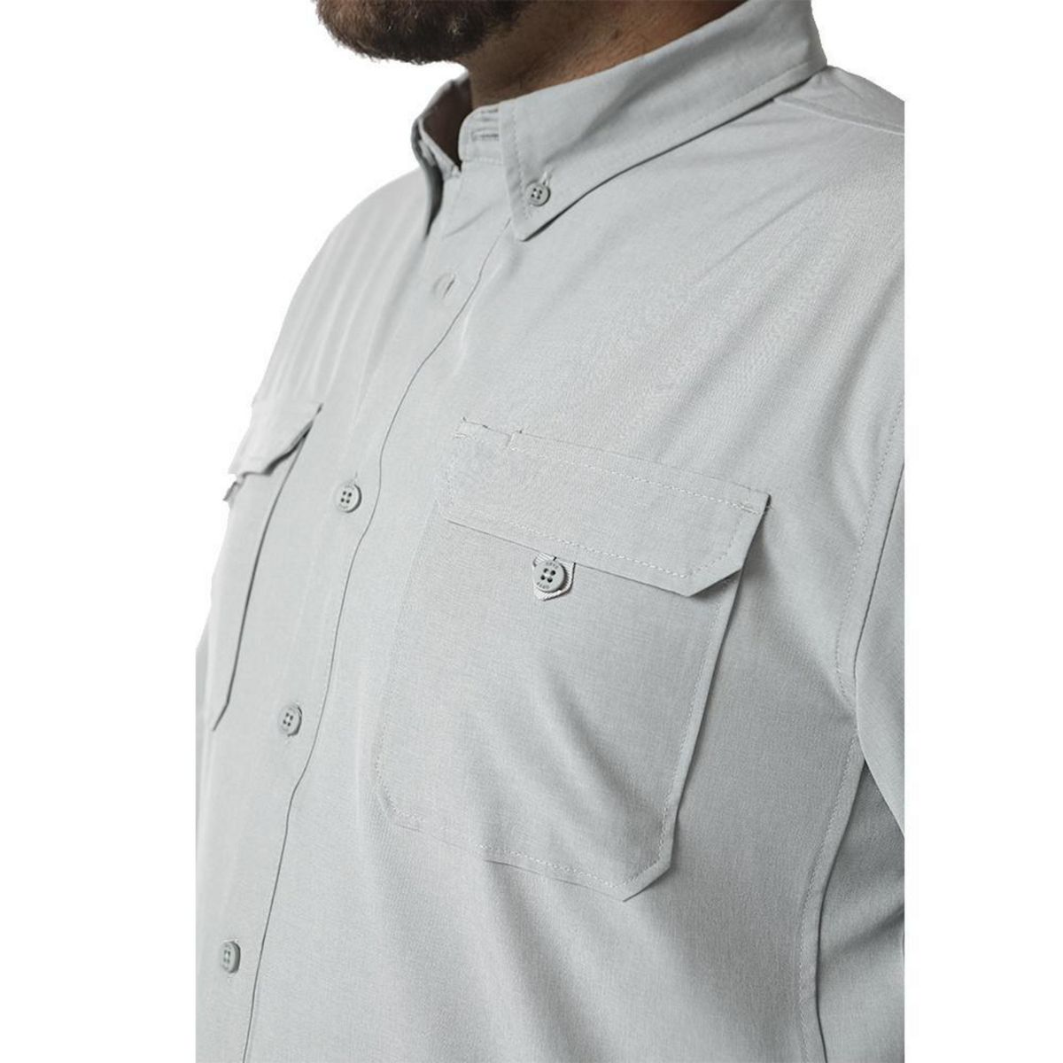 ORYX - Camisa con Protección UV Hombre Serengueti Gris Talla M