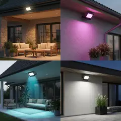 HALUX - Reflector Led con Sensor 50 W IP 65 Luz RGB