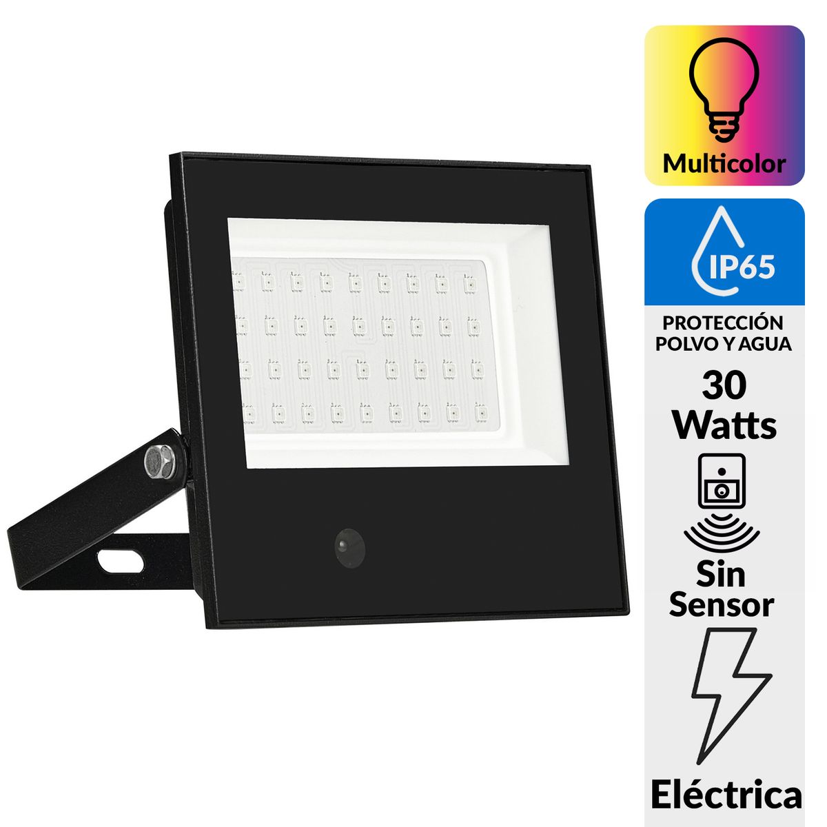 HALUX - Reflector Led 30 W IP 65 Luz RGB