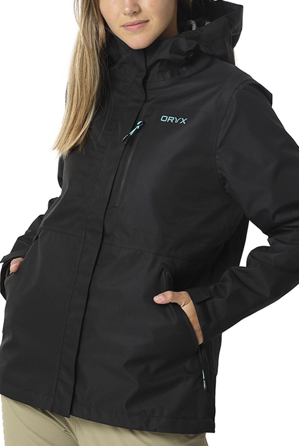 ORYX - Impermeable Waterproof Mujer Jasper Negro XG