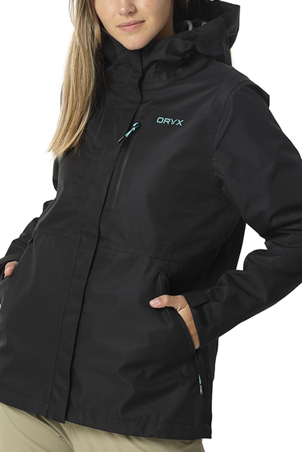 ORYX - Impermeable Waterproof Mujer Jasper Negro XL