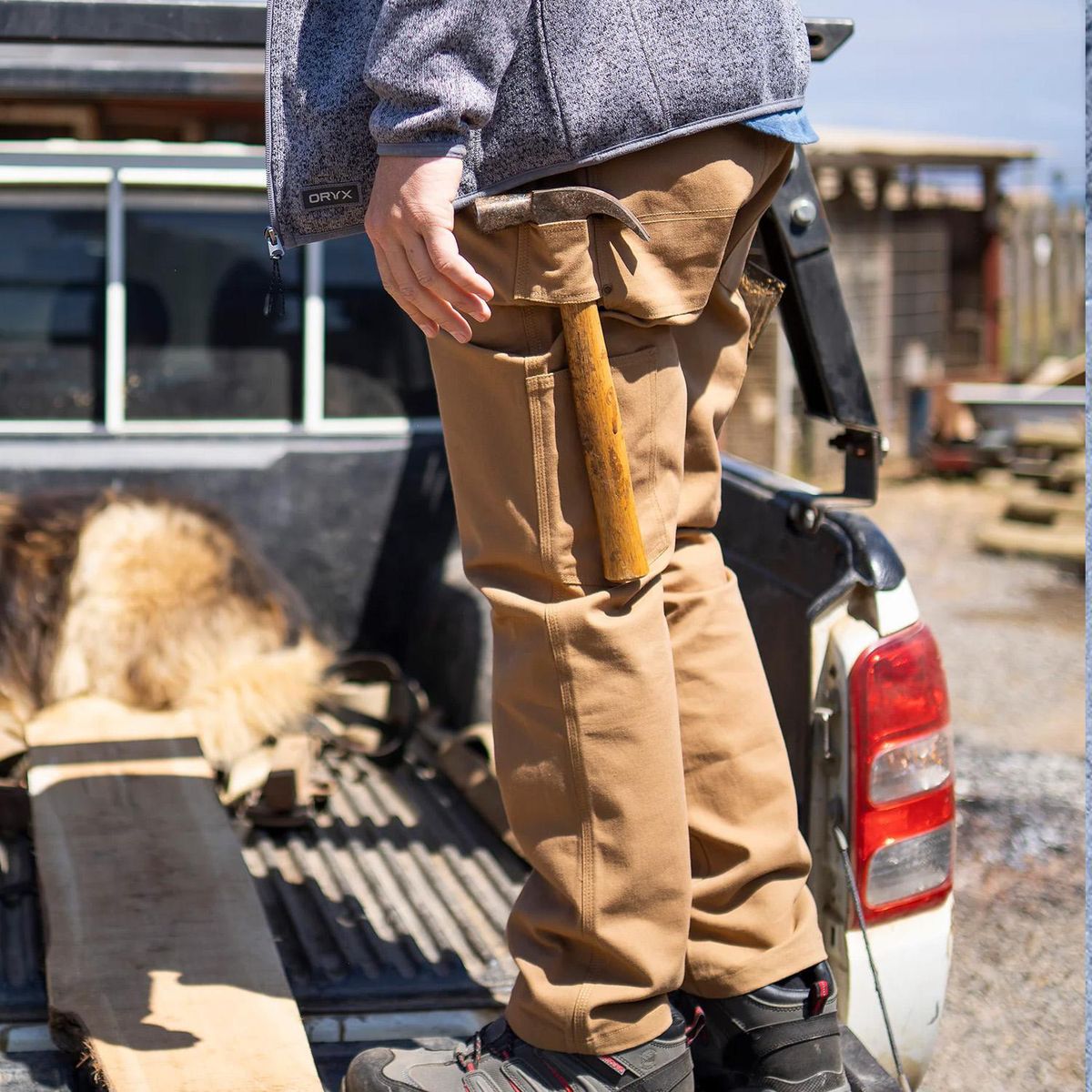 ORYX - Pantalón Reforzado Lassen Café XL