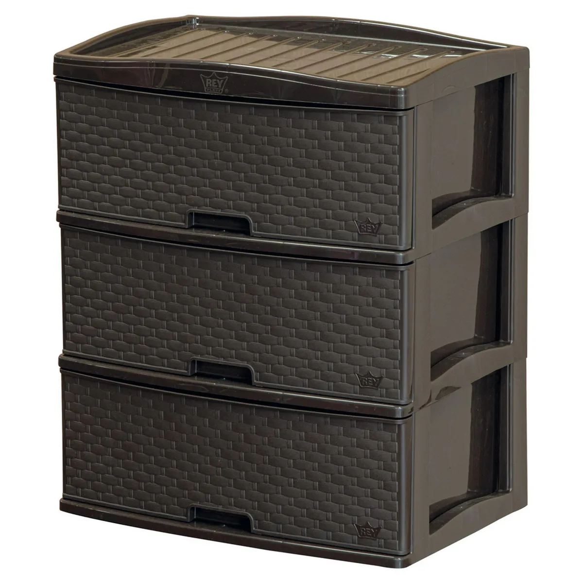 REYPLAST - Cómoda 3 Cajón(es) Kusi 55x64x39.5 cm Marrón