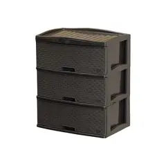 REYPLAST - Cómoda 3 Cajón(es) Kusi 55x64x39.5 cm Marrón