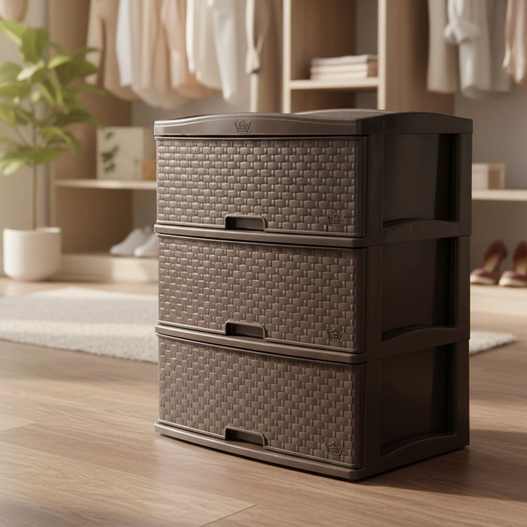 Cómoda 3 Cajón(es) Kusi 55x64x39.5 cm Marrón
