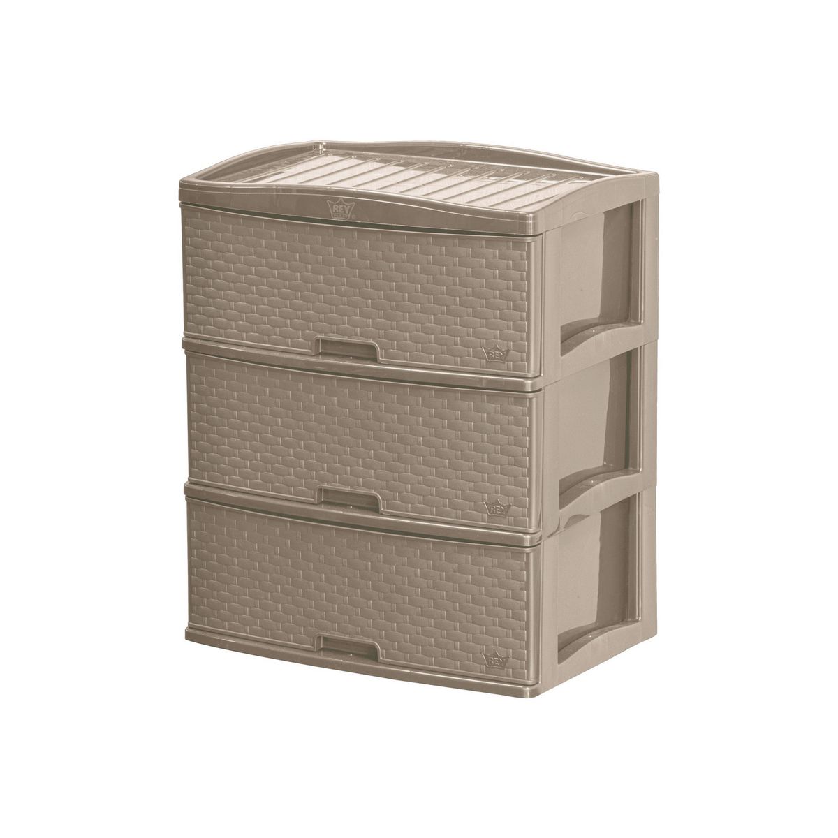 REYPLAST - Cómoda 3 Cajón(es) Kusi 55x64x39.5 cm Taupe