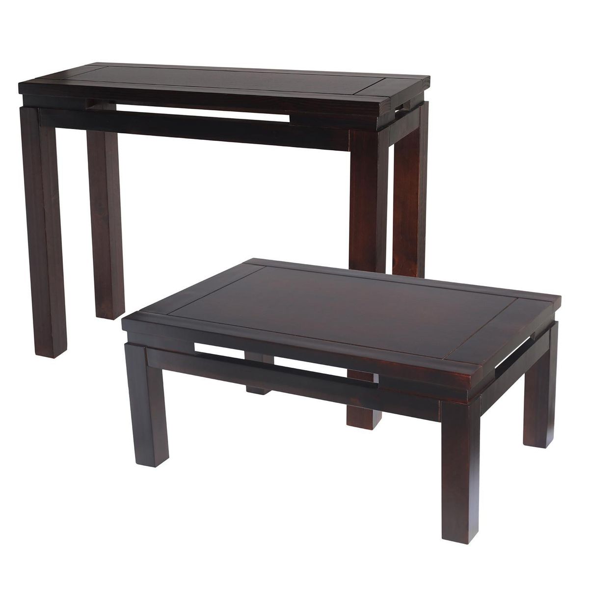 ARTHOME - Juego Mesa de centro Mach-Mar Chocolate 90x60x40 cm