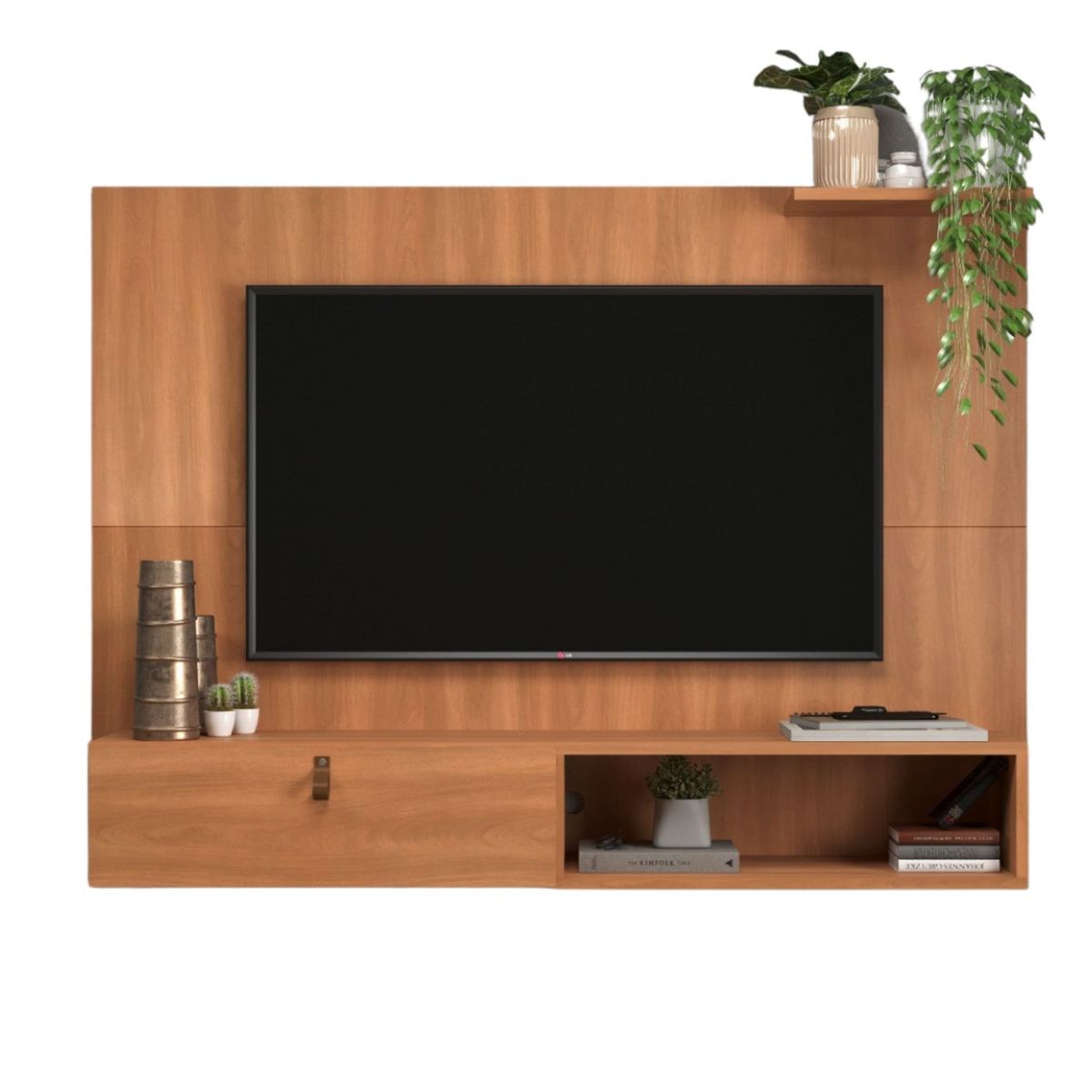 MOBILFRANK - Panel Rack TV 50" Café 123x90x23 cm