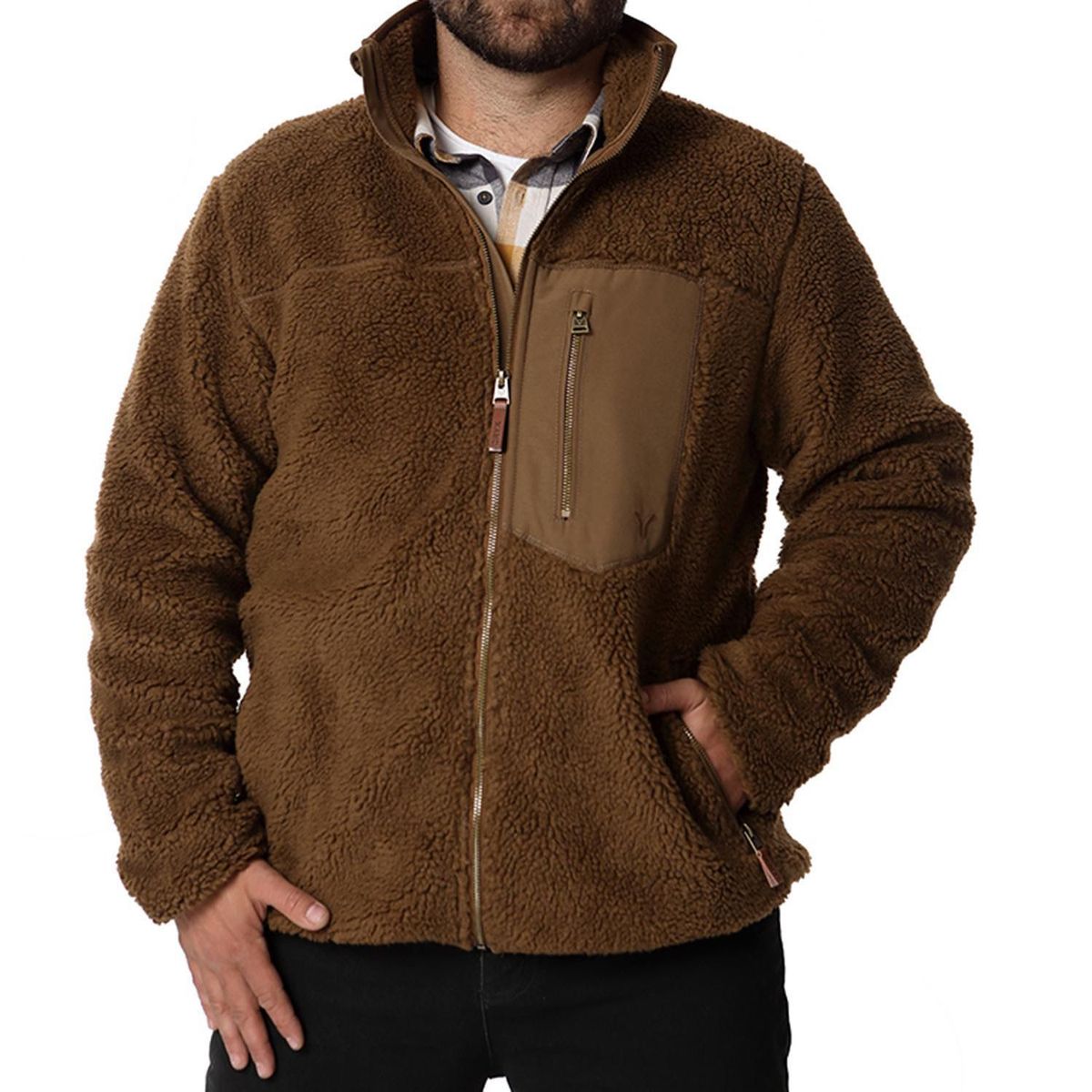 ORYX - Chaquetón Lanudo Térmico Hombre Elk Café L