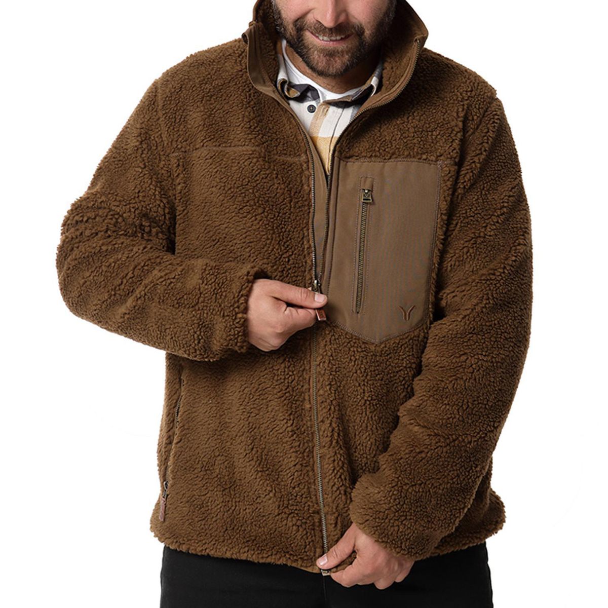ORYX - Chaquetón Lanudo Térmico Hombre Elk Café XL