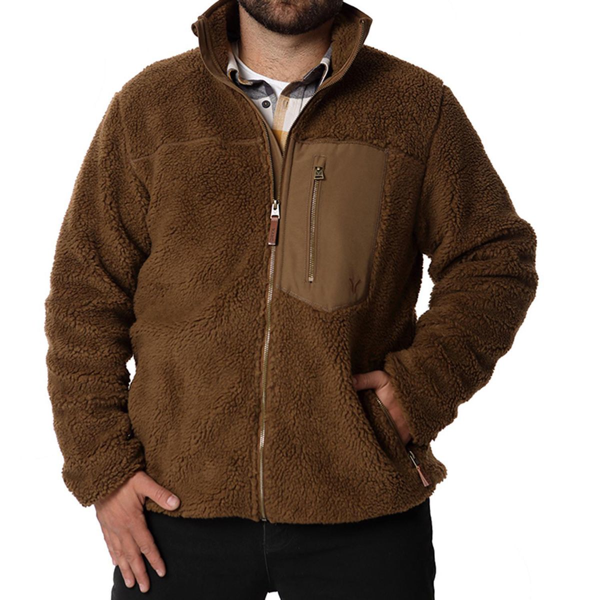 ORYX - Chaquetón Lanudo Térmico Hombre Elk Café M