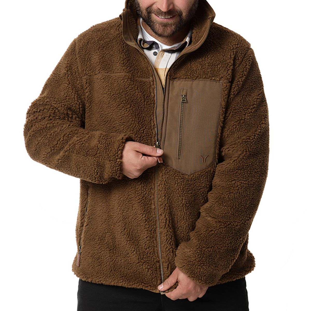 ORYX - Chaquetón Lanudo Térmico Hombre Elk Café M