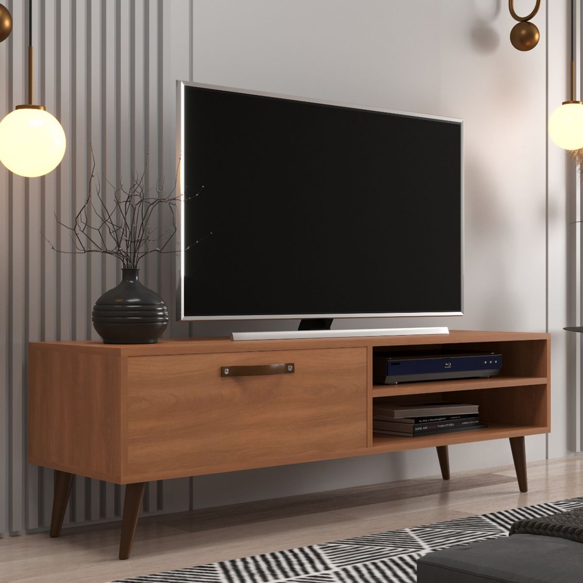 MOBILFRANK - Rack TV 50 " 755CA Café 125x42x36 cm