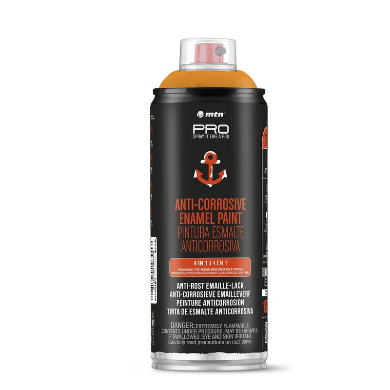 MONTANA - Spray Esmalte Anticorrosivo Brillante Naranjo 0.4 l