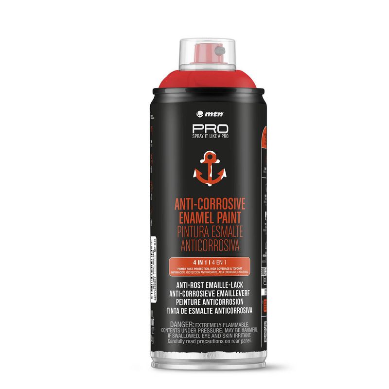 MONTANA - Spray Esmalte Anticorrosivo Brillante Rojo 0.4 l