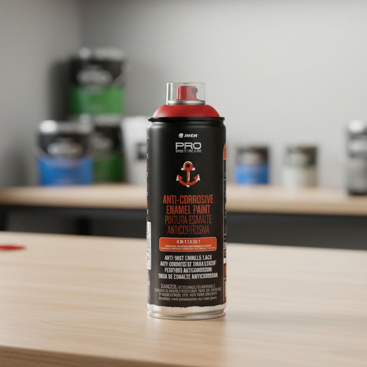 MONTANA - Spray Esmalte Anticorrosivo Spray 0.4 l Brillante Rojo