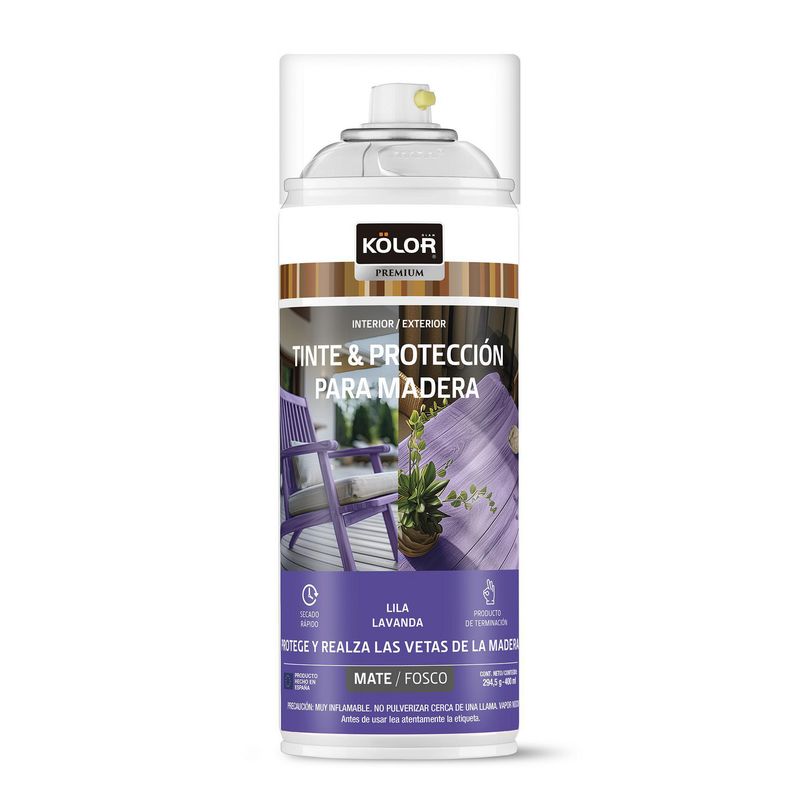 MONTANA - Spray Tinte y Protección para Madera Mate Lila Lavanda 400 cc