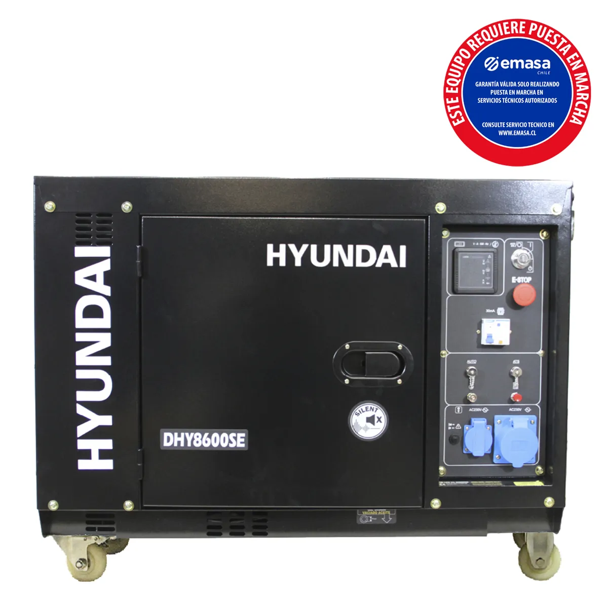 HYUNDAI - Generador a Diésel Partida Eléctrica 6000 W 12 l