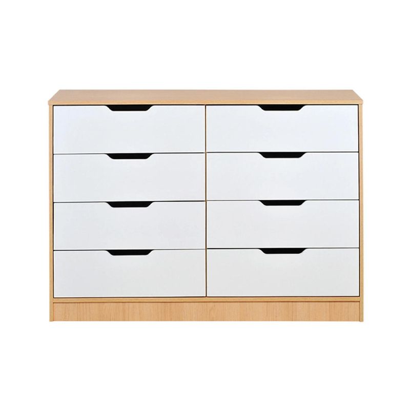 MOBIKIT - Cómoda 8 Cajón(es) Misuri 120.6x86.8x40 cm Blanco