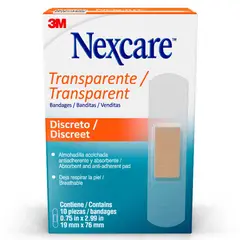 NEXCARE - Parche Plástico Transparente 10 unidades