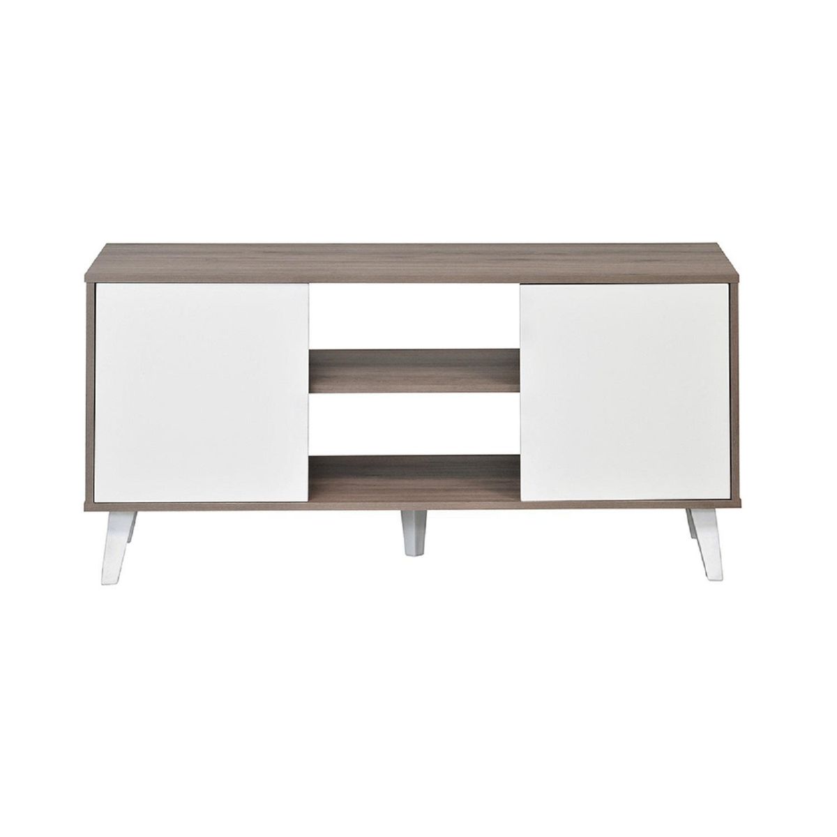 MOBIKIT - Rack TV 50 " Atlanta Roble Santana/Blanco 120x60x38.5 cm
