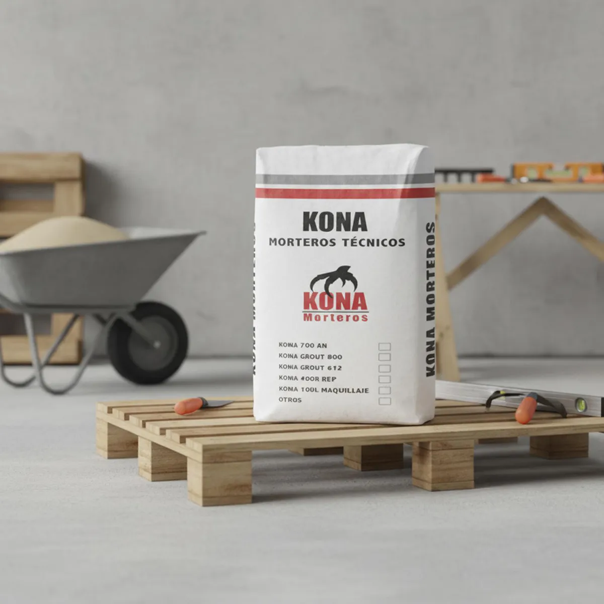 TAKURU - Mortero Autonivelante Plus Espesor Grueso 25 Kg