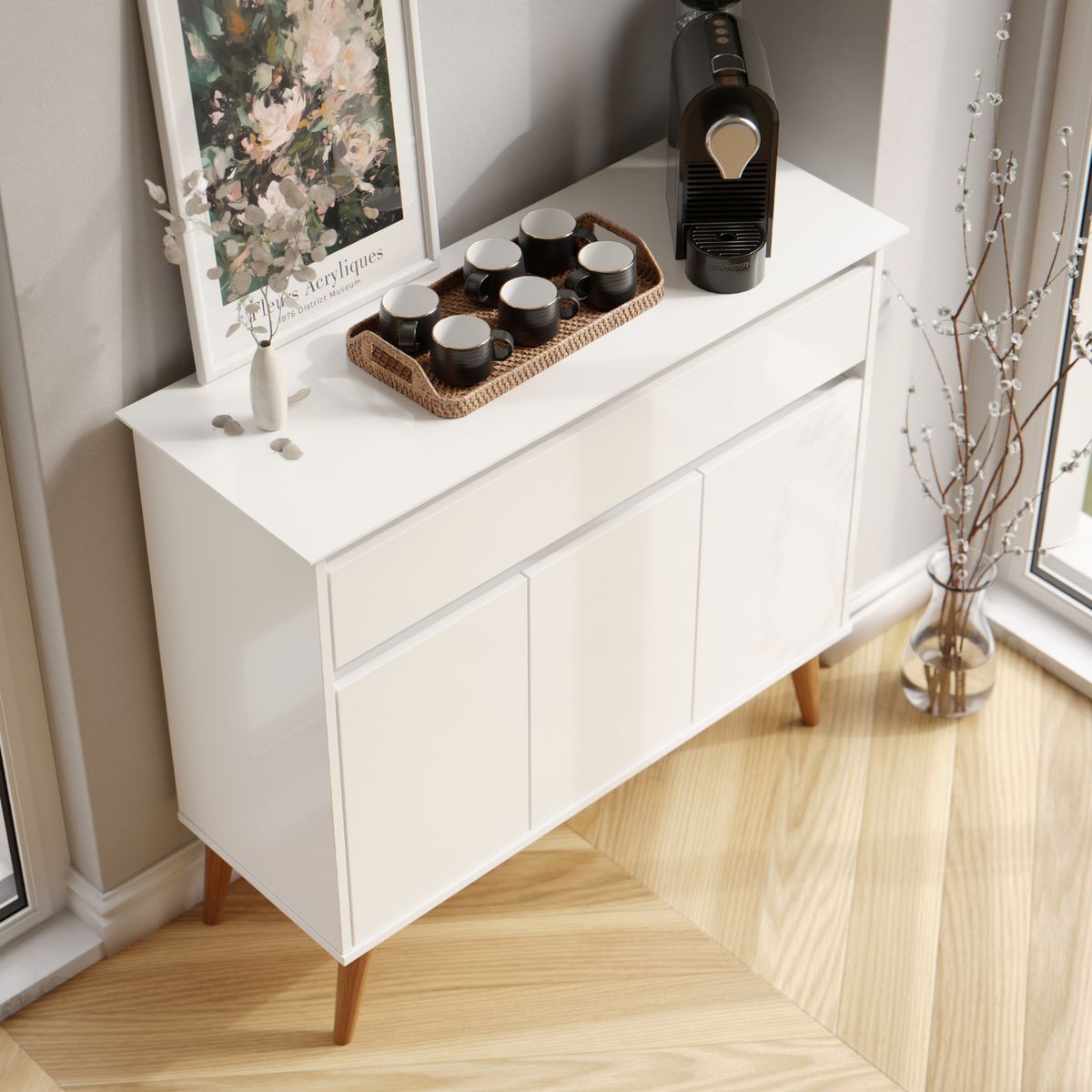 ONESSTA - Buffet Zeus Blanco 93x35x83 cm