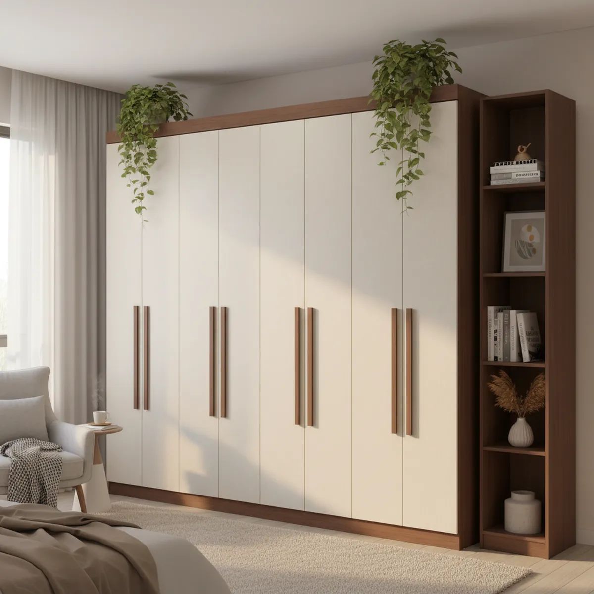 ONESSTA - Clóset Máster 8 Puerta(s) 4 Cajón(es) 8 Repisa(s) 238.8x219x46.3 cm Beige