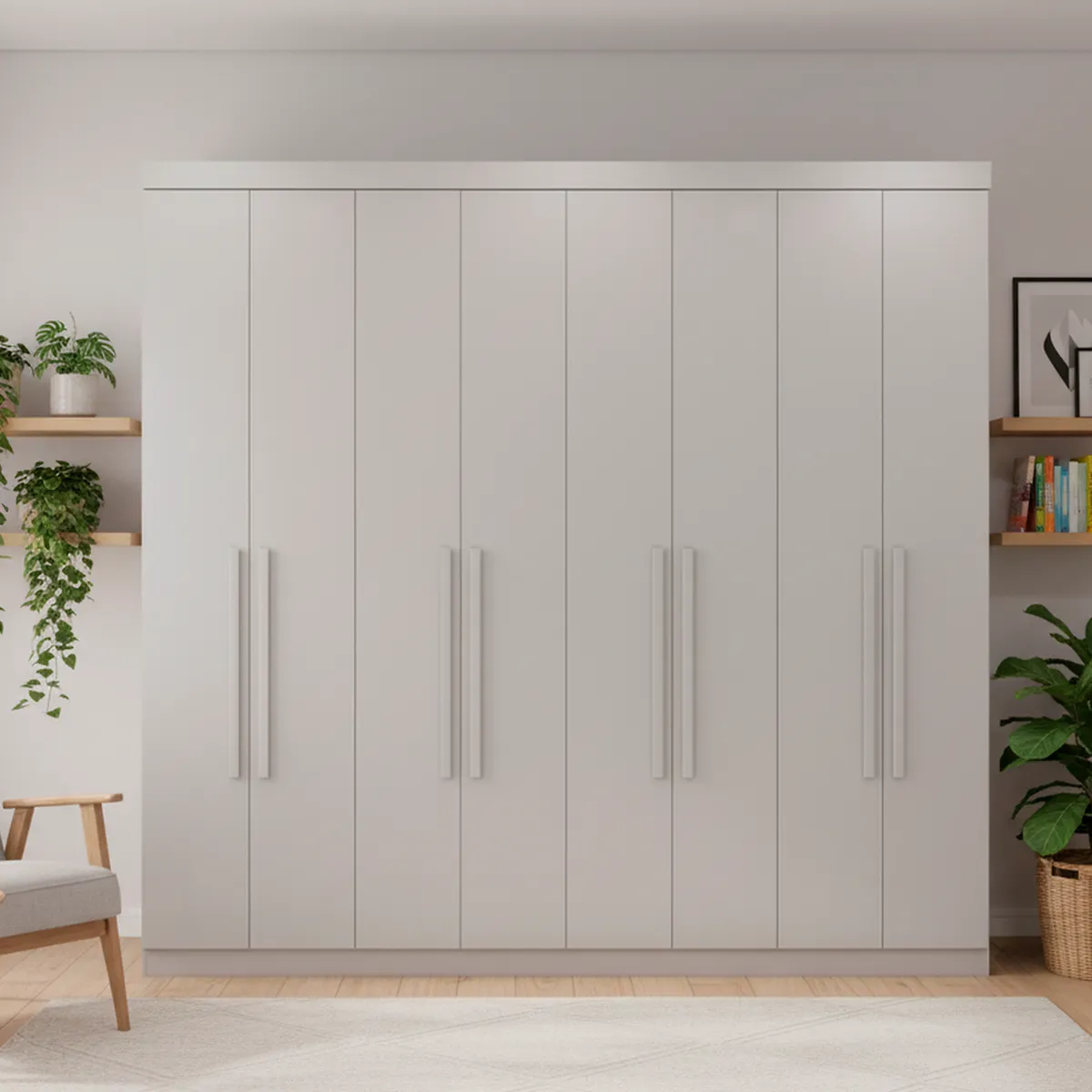 ONESSTA - Clóset Máster 8 Puerta(s) 4 Cajón(es) 8 Repisa(s) 238.8x219x46.3 cm Blanco