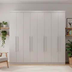 ONESSTA - Clóset Máster 8 Puerta(s) 4 Cajón(es) 8 Repisa(s) 238.8x219x46.3 cm Blanco