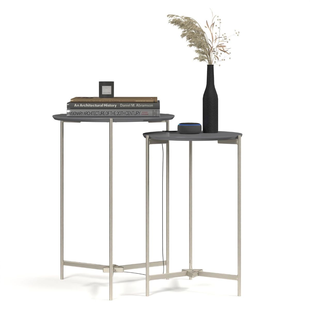 ONESSTA - Juego de mesas Prism Gris 41.5x93x63 cm