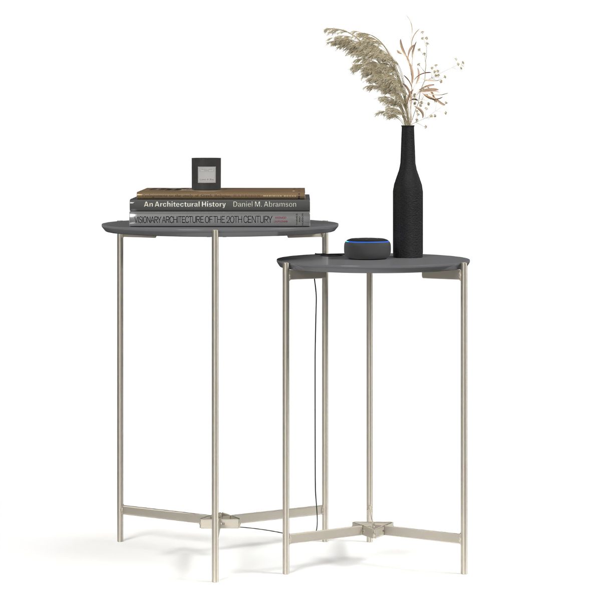 ONESSTA - Juego de mesas Prism Gris 41.5x93x63 cm