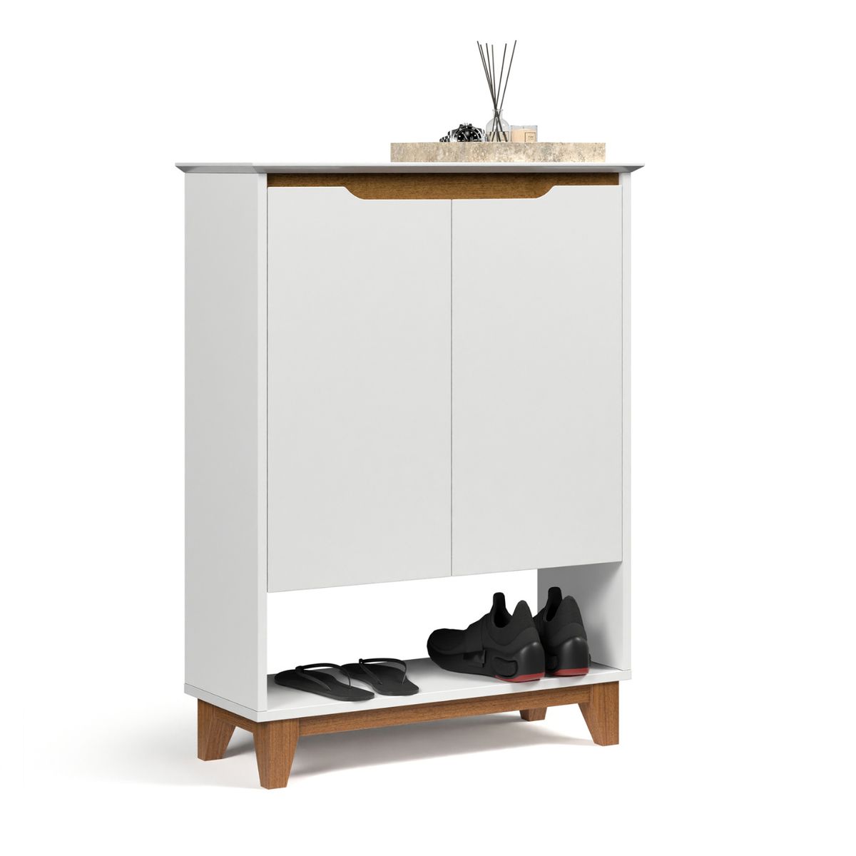 ONESSTA - Zapatera Hall 3 Nivel(es) 90.5x68x26.5 cm Blanco