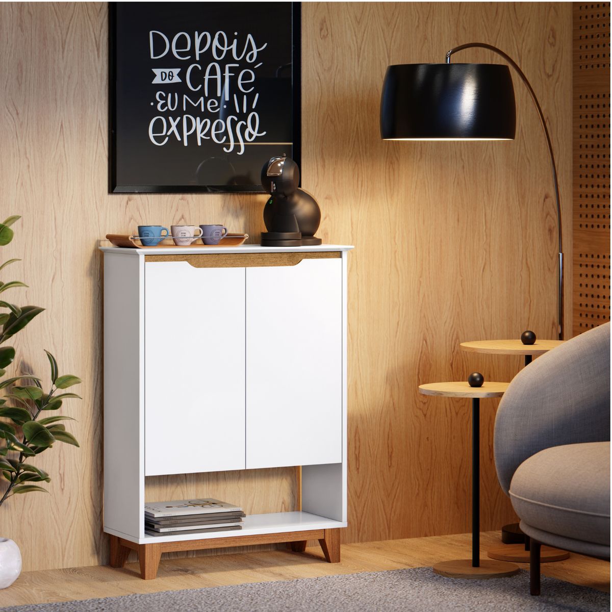 ONESSTA - Zapatera Hall 3 Nivel(es) 90.5x68x26.5 cm Blanco